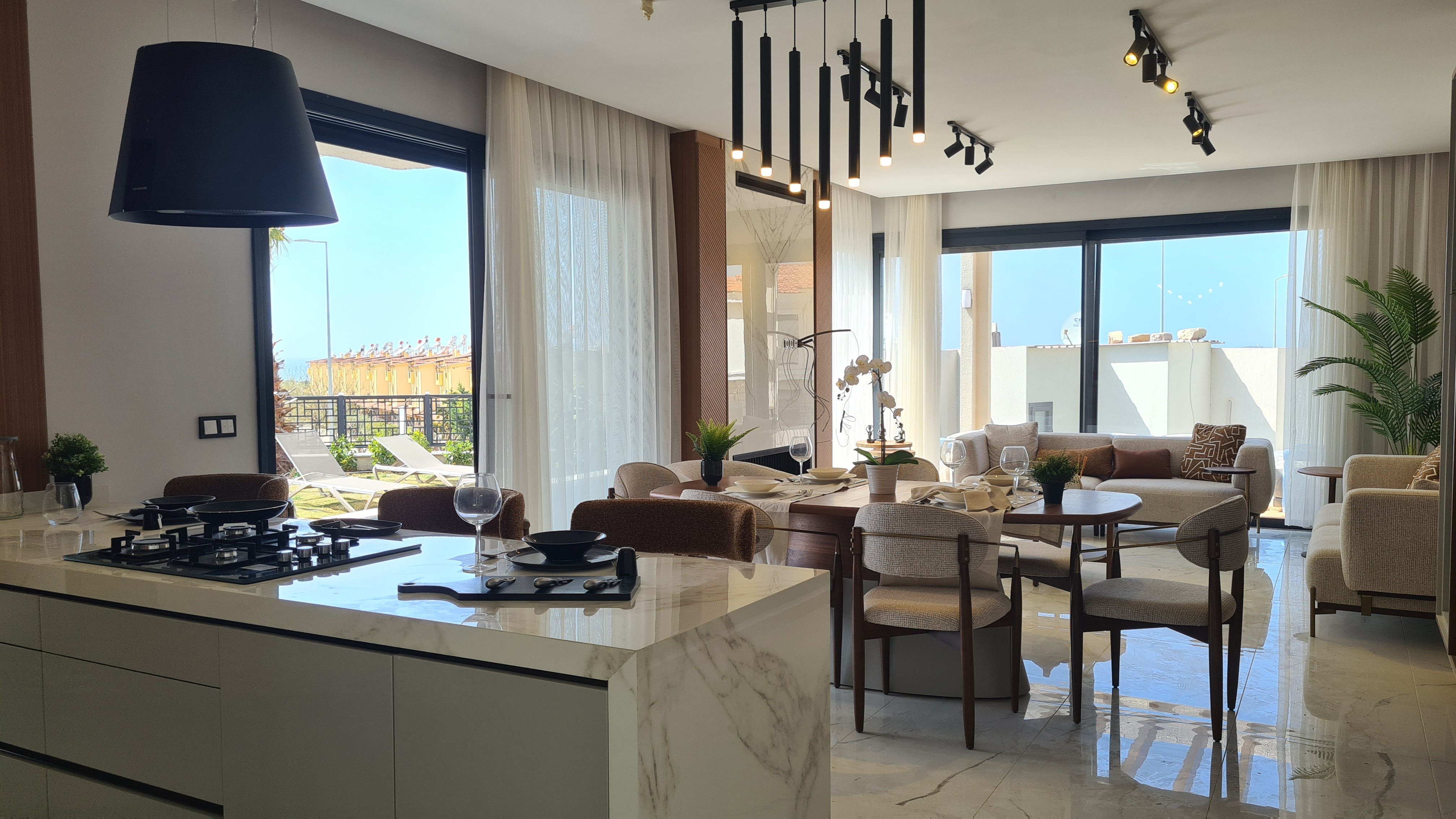 Brand New Detached Villa with sea view private sauna turkish bath and cinema room in Kusadasi