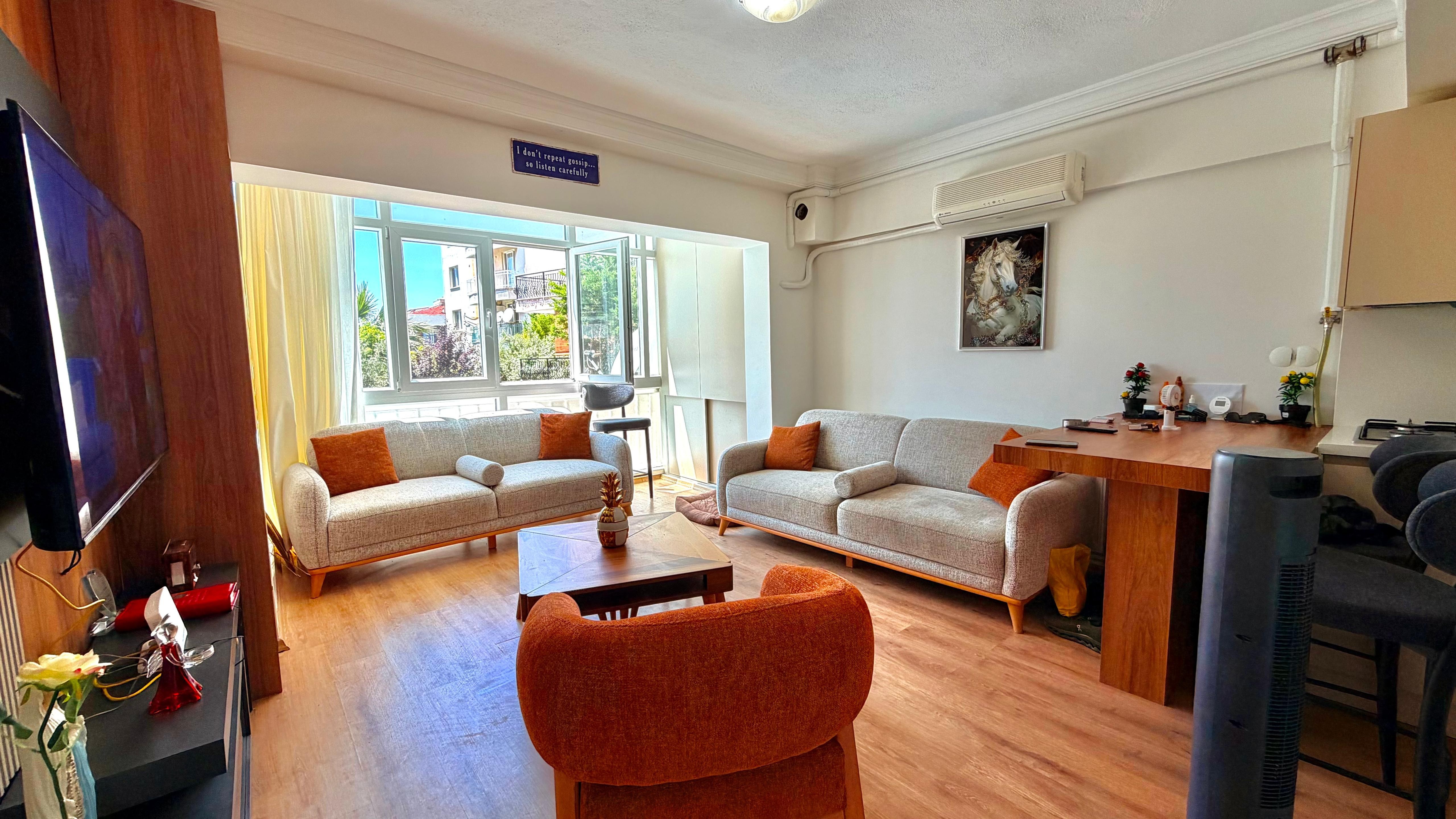 RENOVATED 1-BEDROOM APARTMENT WITH SHARED POOL IN KUŞADASI MARINA