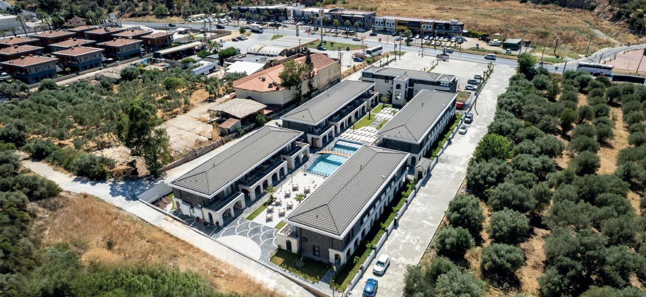 COUNTRY STYLE DESIGNED 2+1 APARTMENT WITH POOL VIEW IN KUŞADASI