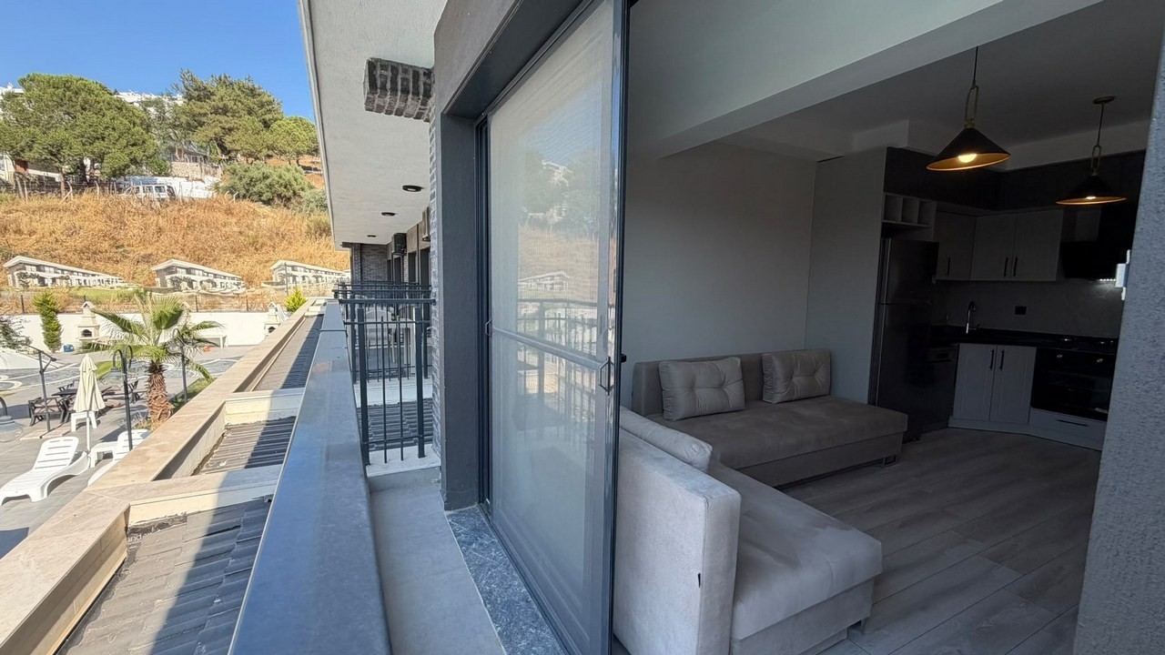 COUNTRY STYLE DESIGNED 2+1 APARTMENT WITH POOL VIEW IN KUŞADASI