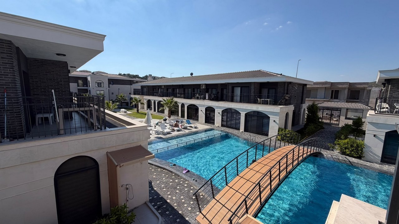 COUNTRY STYLE DESIGNED 2+1 APARTMENT WITH POOL VIEW IN KUŞADASI