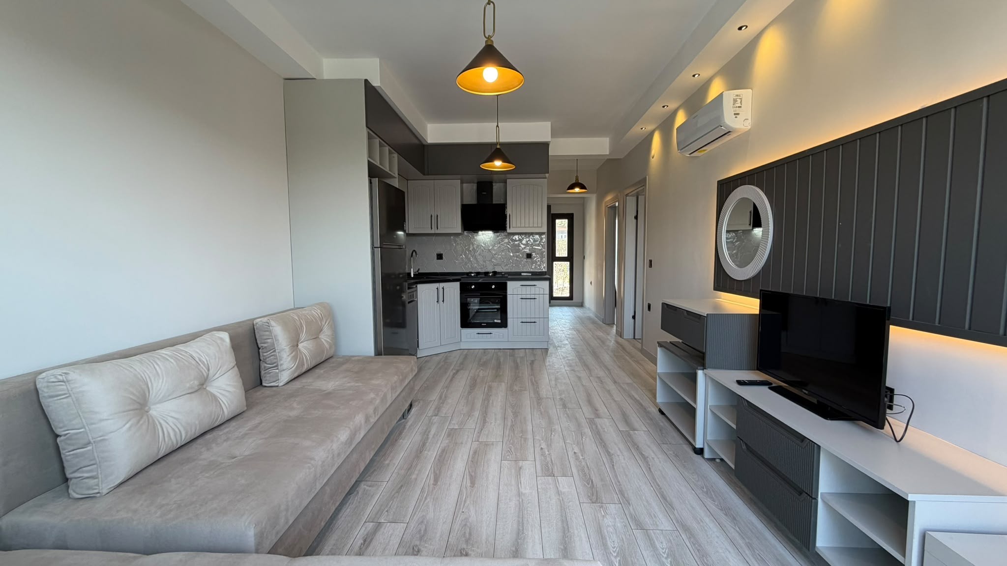 COUNTRY STYLE DESIGNED 2+1 APARTMENT WITH POOL VIEW IN KUŞADASI