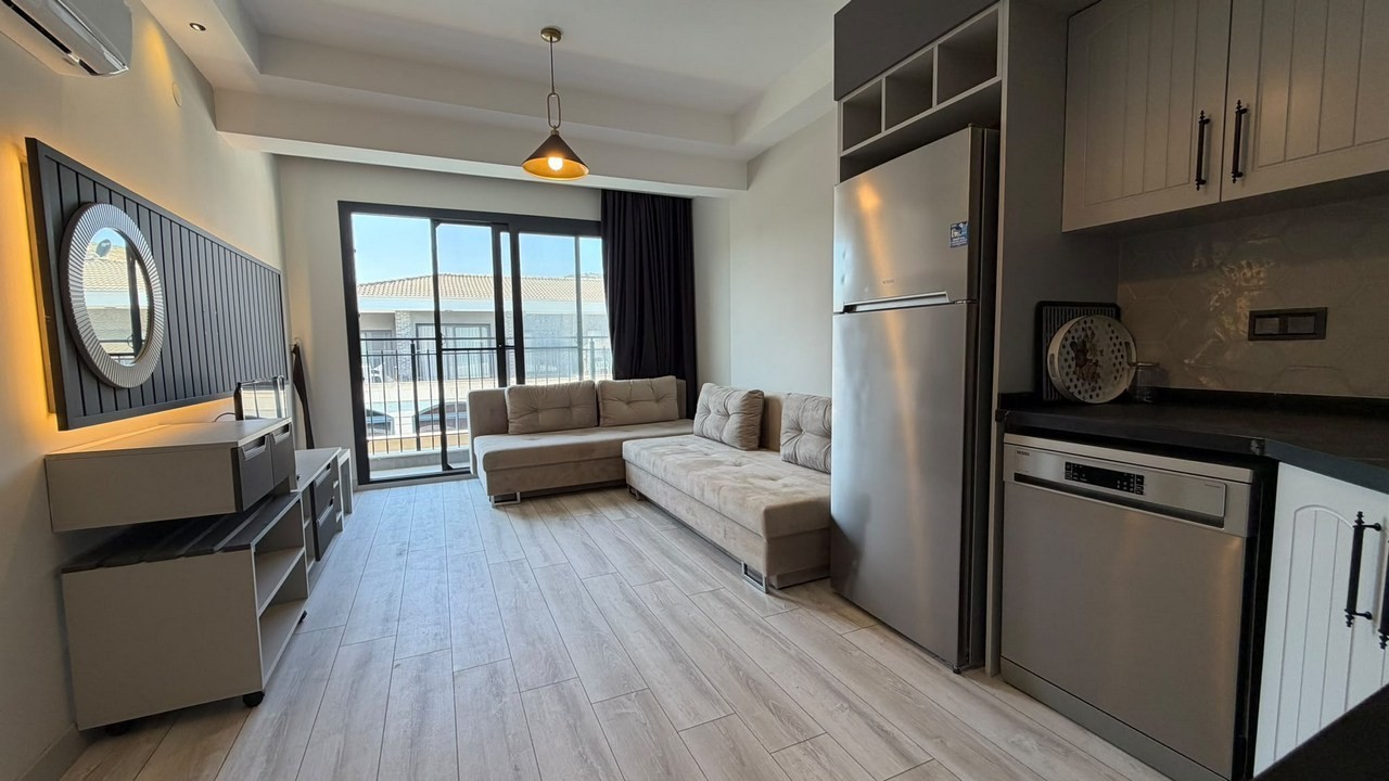 COUNTRY STYLE DESIGNED 2+1 APARTMENT WITH POOL VIEW IN KUŞADASI