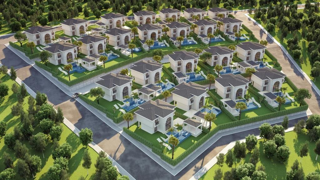 4 Bedroom Brand New Detached Villas for Sale in Kusadasi
