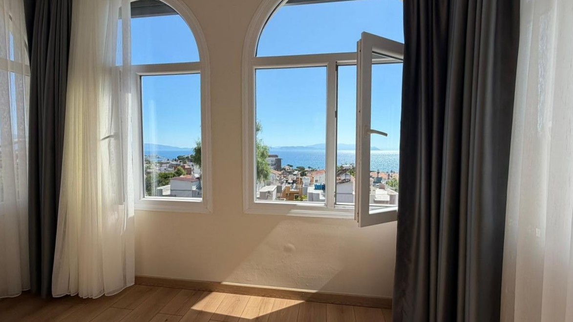 Luxury Renovated Sea View Villa for Sale in Ladies Beach, Kuşadası