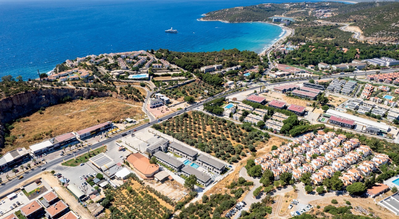 COUNTRY STYLE DESIGNED 2+1 APARTMENT WITH POOL VIEW IN KUŞADASI