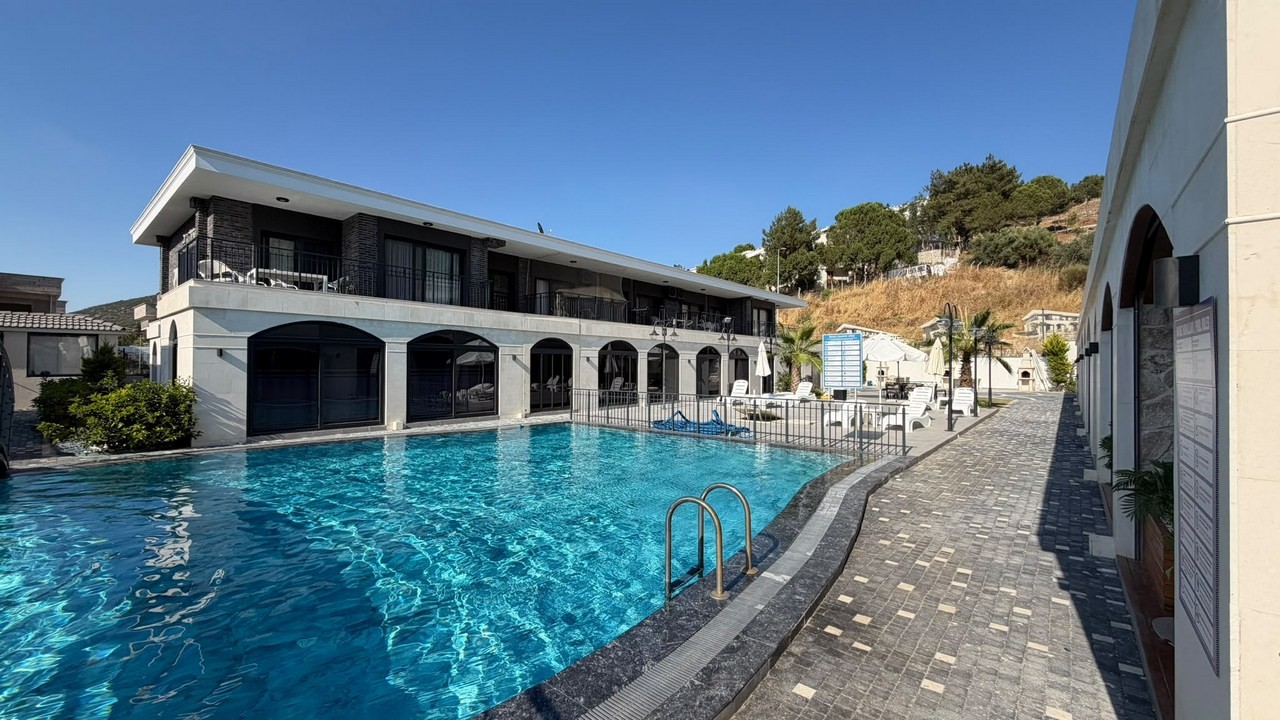 COUNTRY STYLE DESIGNED 2+1 APARTMENT WITH POOL VIEW IN KUŞADASI