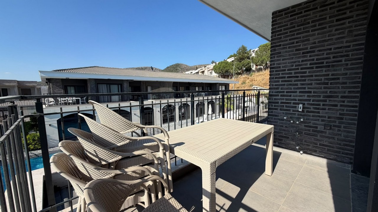 COUNTRY STYLE DESIGNED 2+1 APARTMENT WITH POOL VIEW IN KUŞADASI